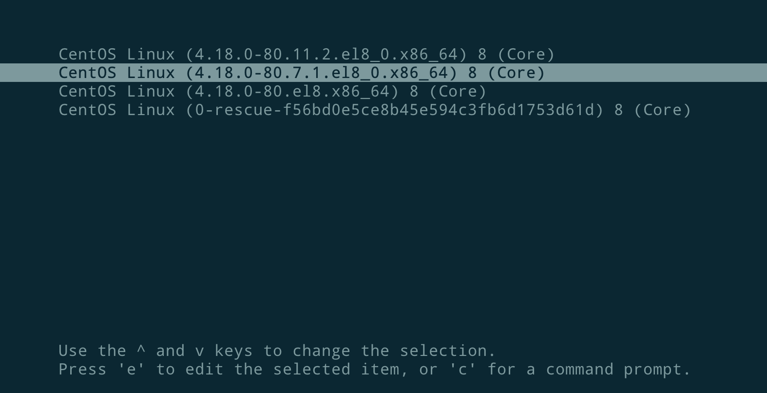 CentOS 8.x 和 RHEL 8.x 更改默认启动项